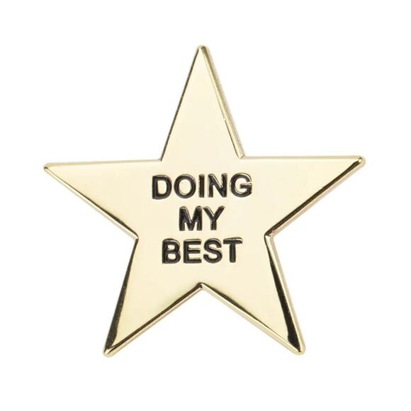 ⭐ Doing My Best Gold Star Enamel Pin ⭐ - Picture 4 of 9